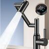 Stainless Steel Mechanical Arm Faucet Digital Display Faucet  Household Application