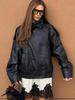 Nieuwe Dames Korte Losse PU Leer Motorjas - Lente/Herfst Europese & Amerikaanse Modetrend