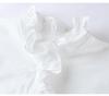 Elegant French Wood Ear Collar White Cotton Long Sleeve Women's Shirt - 2026 Early Spring Collection