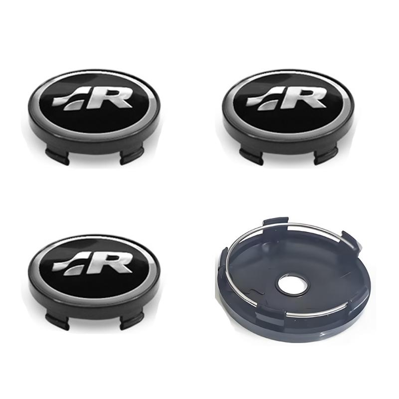 For VW VOLKSWAGEN New 4Pcs VW Hub Caps 56mm 60mm Car Wheel Center Wheel Caps Stickers For Volkswagen R Golf 4 Motion GTI Polo To