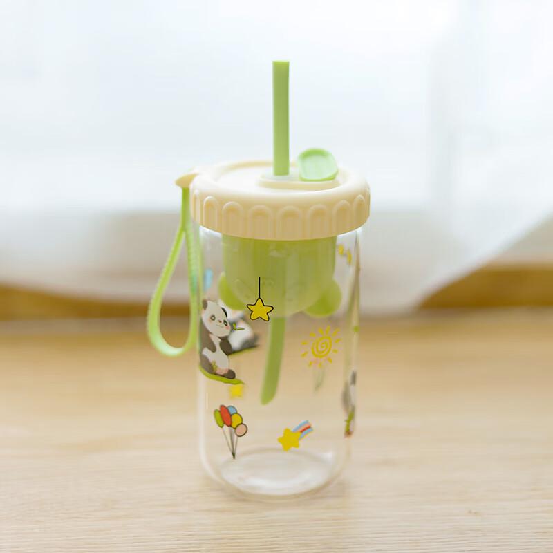 Shanzhongshan Panda Tea Infuser Straw Glass Cup