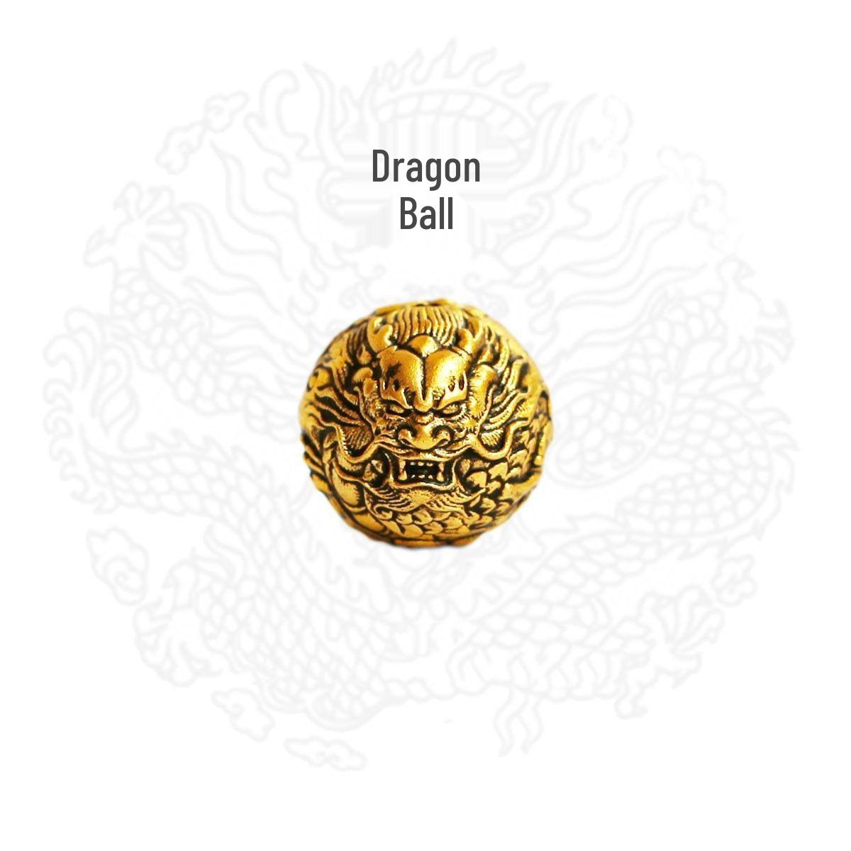 Ancient Gold-Plated Dragon Bead Bracelet with Luck-Bringing Spacer Bead for DIY Wenwan Accessories