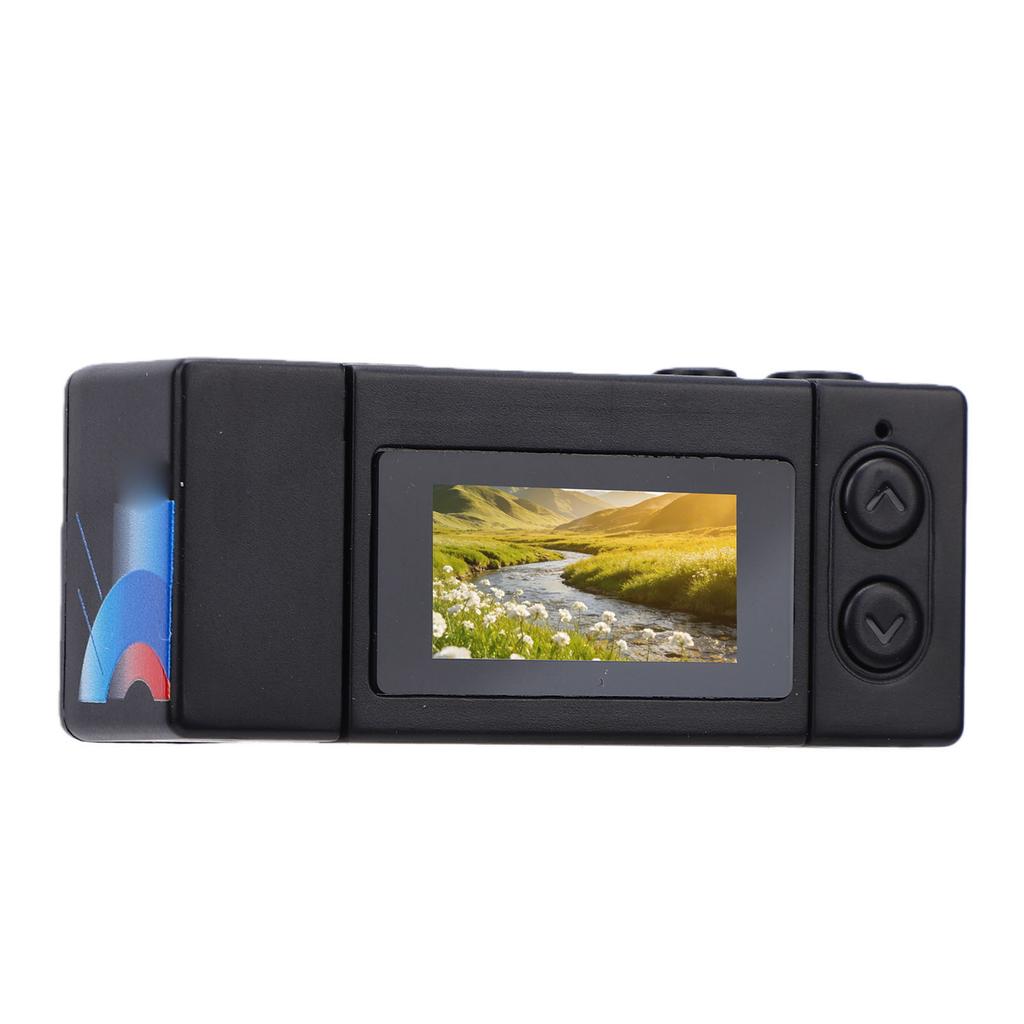 Portachiavi Fotocamera Digitale Schermo a Colori Flip da 0,96 Pollici Fotocamera Retrò con Flash Integrato per Registrazioni di Vita Nero