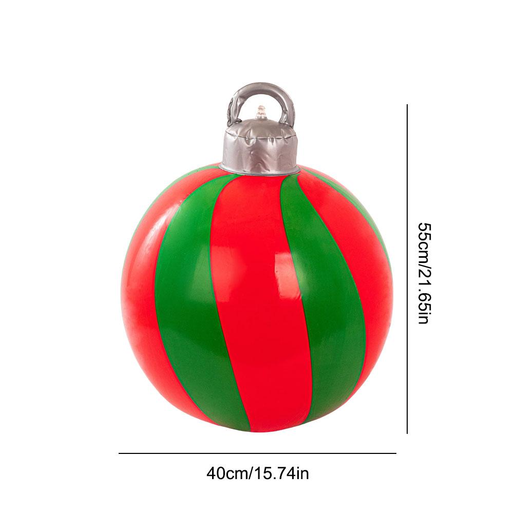 

1/2 шт. Надувные рождественские шары 40/60 см Наружные украшения С Рождеством Христовым ПВХ Гигантские шары для рождественского новогоднего декора Украшения 40cm
