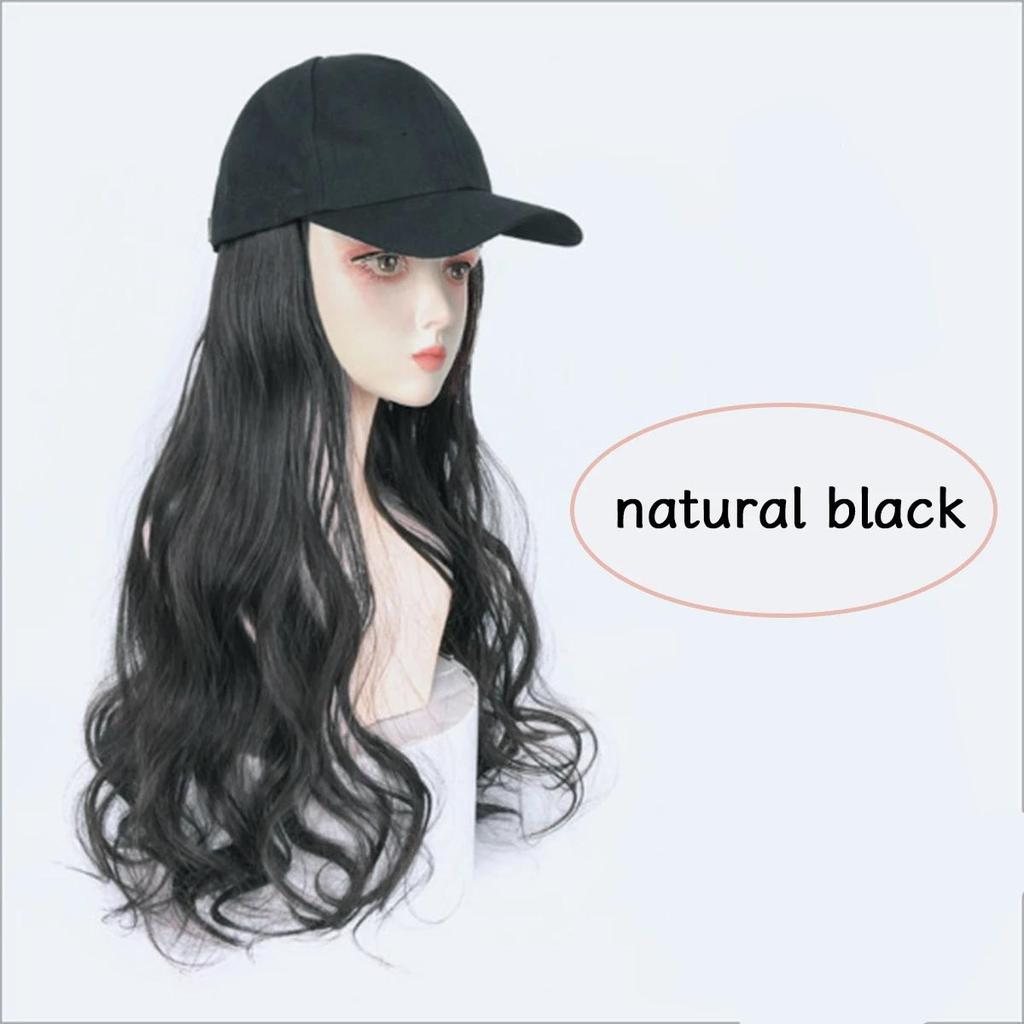 Wig Hat One Piece Women's Large Wavy Long Curly Hair Duckbill Cap Baseball Cap Synthetic Fiber Wig Baseball Cap KTB