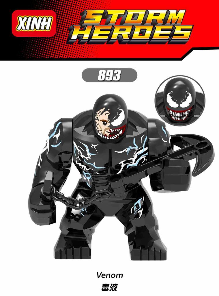 Marvel superhero building blocks, Spider Man, Venom, action characters, toys, anime characters, assembled dolls, birthday gifts