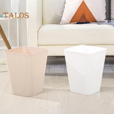 Cestino per rifiuti piccolo, grande capacità, colore pieno, facile da pulire, per interni ed esterni, in plastica