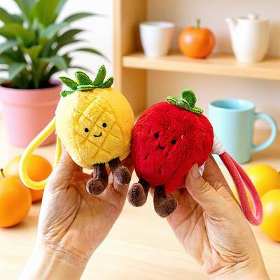 Brinquedo de Pelúcia de Fruta Fofa - Companheiros Maçã e Banana para Crianças