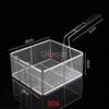 Stainless Steel Fryer Screen French Fries Frame Square Filter Net Encrypt Colander Strainers Shaped Frying Fried Mesh Basket