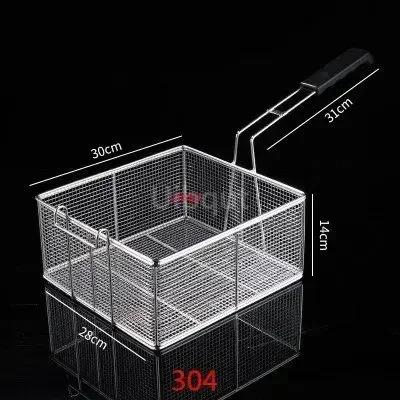 Stainless Steel Fryer Screen French Fries Frame Square Filter Net Encrypt Colander Strainers Shaped Frying Fried Mesh Basket