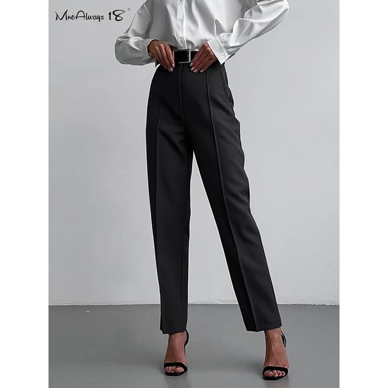 

High Waisted Pencil Suit Slim Fit Pants High Waist Pencil Suit Slim fit Trousers Black M