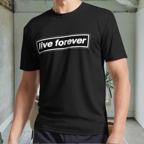 

New Live Forever [THE ORIG Active Logo Men s Black T shirt Funny Size S to 5XL S