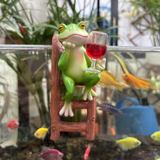 Hagepynt Pottehenger Frosk Stigedesign Værbestandig Resin Pottekantpynt Planteutstillings Tilbehør