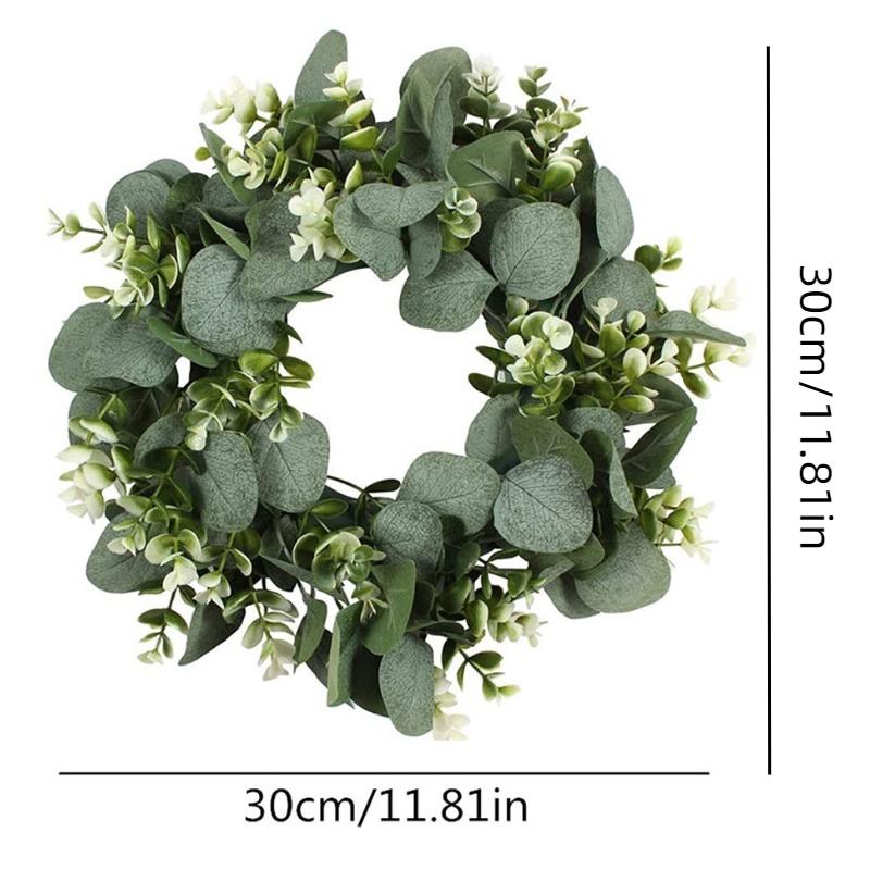 

Simulation Leaf Eucalyptus Wreath Festival Home Decoration Door Crafts Pendant