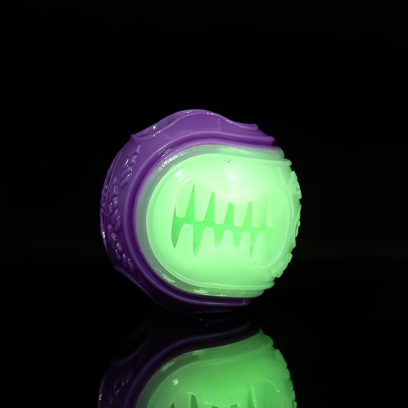 Glow in the Dark Monster Teeth Dog Chew Ball Durable Pet Toy фиолетовый
