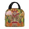Ethnic Totems Of Indians Tiki Insulated Lunch Bag for Kids School Cooler Thermal Food Box Tote Leakproof Lunch Boxes Container