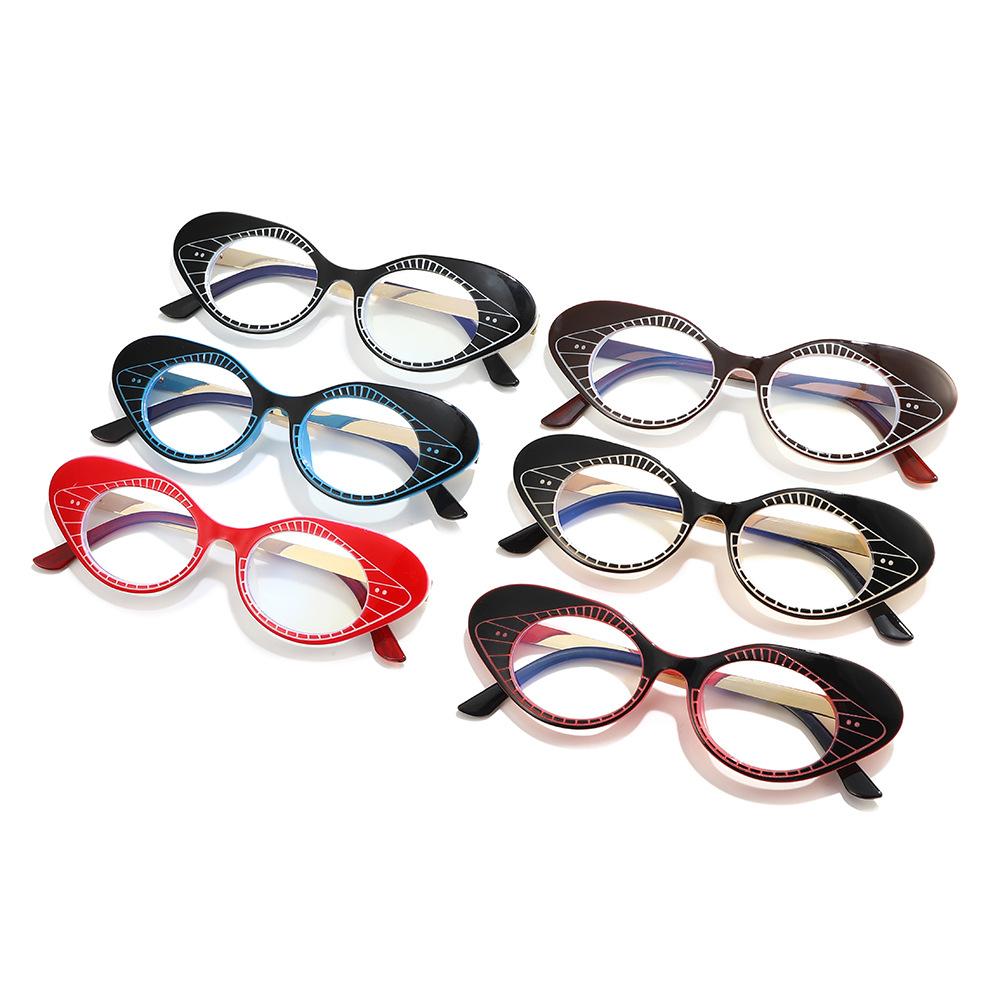 Anti-Blue Light Technology Cat Eye Flat Mirror Simple Glasses Frame Versatile Glasses Frame