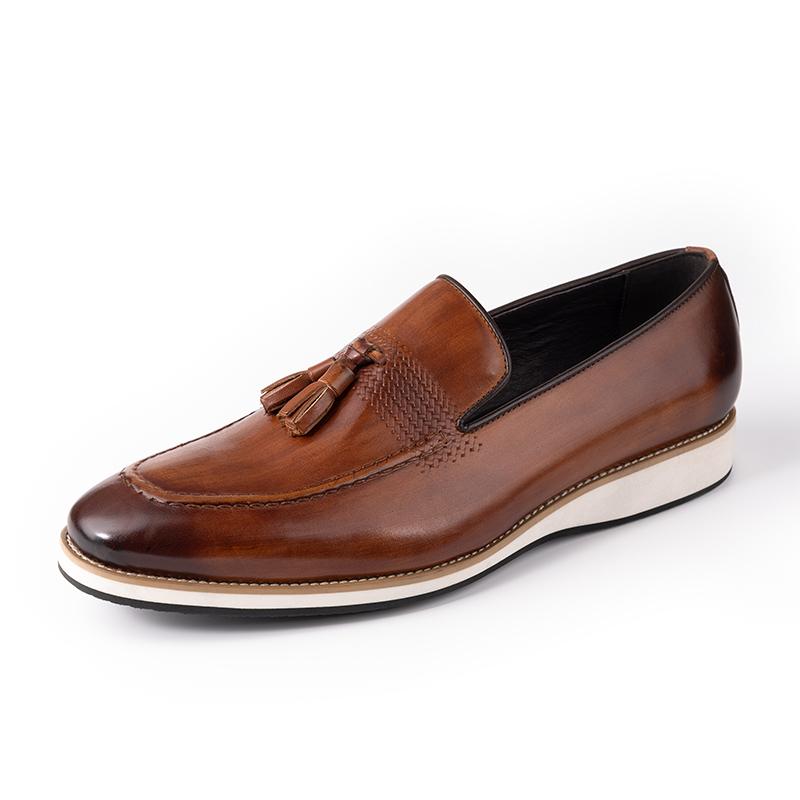 Fashion Best-selling Slip on Loafers Genuine Leather Men Shoe British Style Breathable Business Casual Fashion Good Quality Office Shoes
