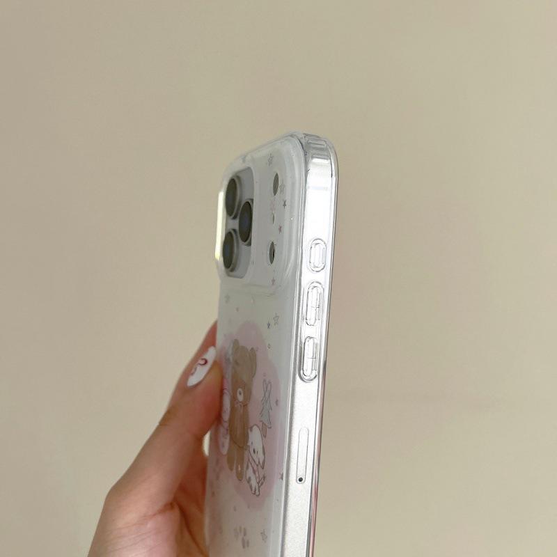 Korean Style Cute Bear Dog iPhone 16 Pro Max Case