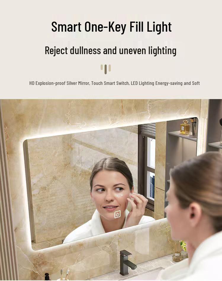 Modern Minimalist Sintered Stone Washbasin Set with Seamless Ceramic Sink, Bathroom Cabinet, and Mirror Storage Cabinet