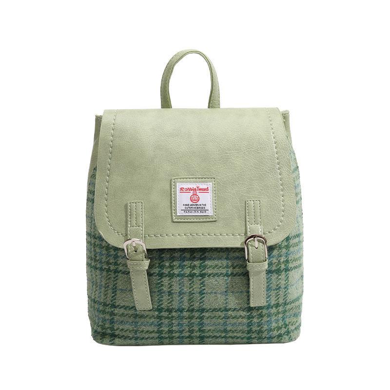 Fashionable Retro Backpack for Women Versatile Large Capacity Casual Travel Backpack Trend School Bags Designer Bags Laptop Bags one size зелёный