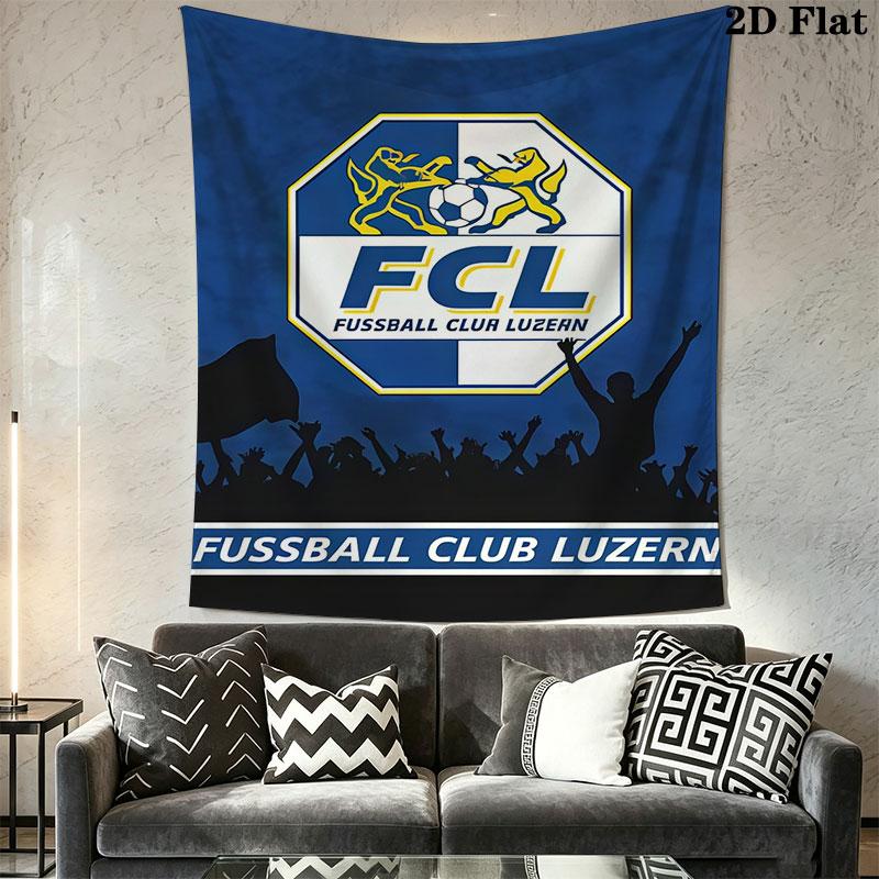 FC Luzern logo Wall Hanging Printed Fabric Blanket Decorative Tapestries for Bedroom Living Room Home Decor