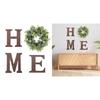 Home Letter with Wreath Farmhouses Decors Wood Decorative Sign for Bedroom Livingrooms Entryways Kitchen Housewarming