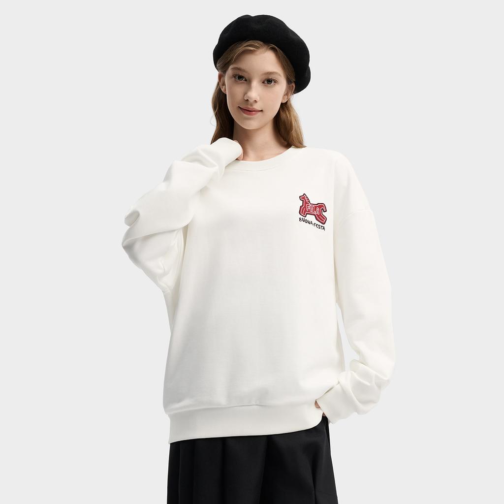 FILA CNY Sweatshirt Unisex Cloud White F11U619202FWT