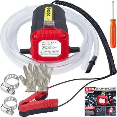 Moriyaa Elektrischer Ölwechsler, Oberer Ablass, 12V/80W Batterie, für Motorräder und Autos, Einfache Ölwechsel, Kein Anheben erforderlich, 1 Jahr Garantie, Japanisch I