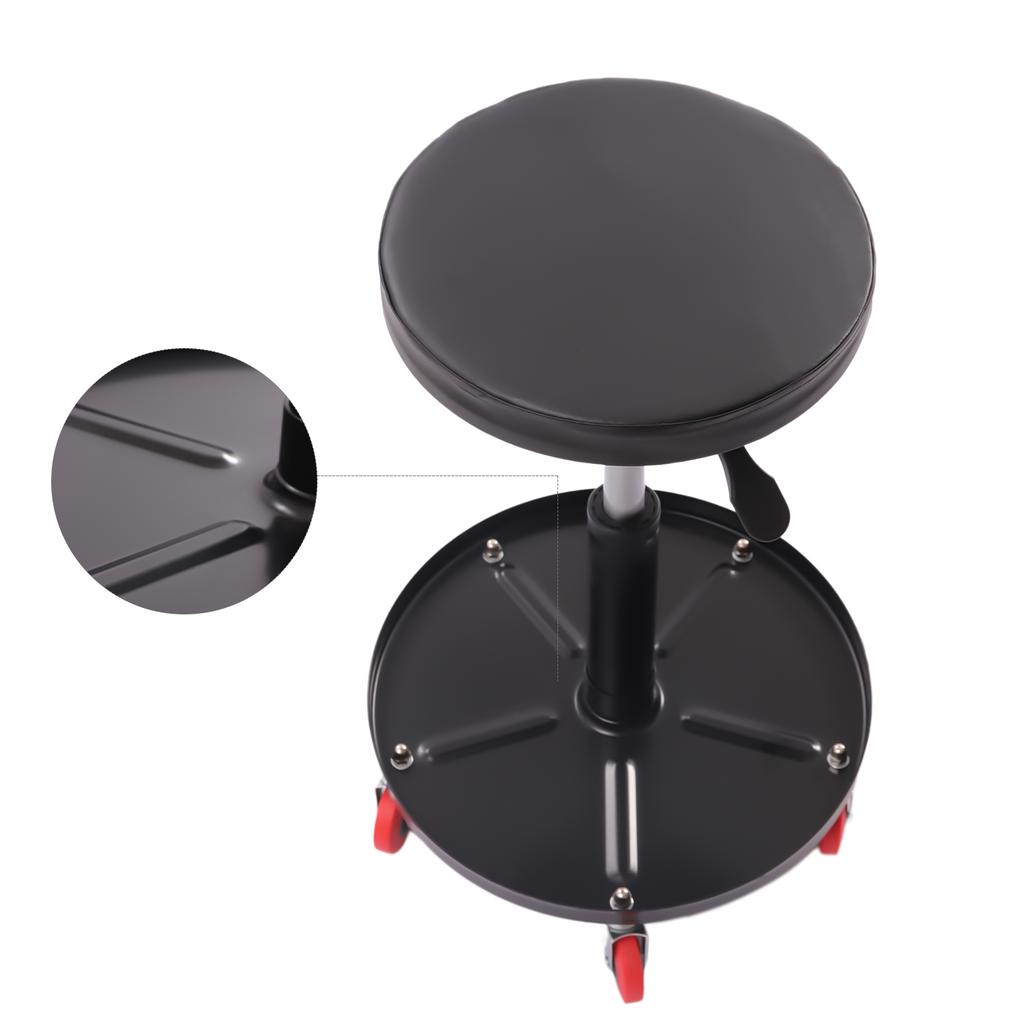 Heavy Duty Roller Seat, Pneumatic Mechanic Roller Seat, Adjustable Rolling Stool Chair Swivel with Tool Tray, Best Work Tool