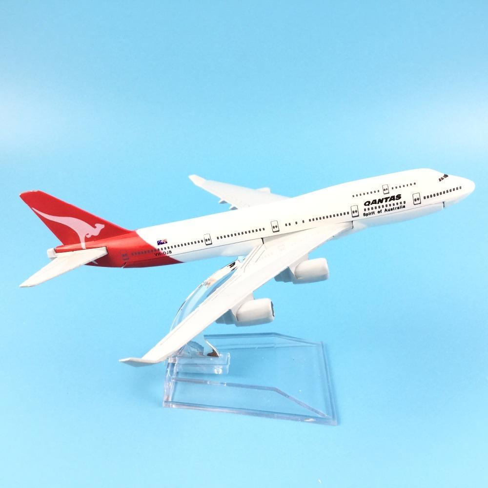 1/400 Scale 16cm Qantas Boeing 747 Airplane Model Airplane Diecast Metal Planes