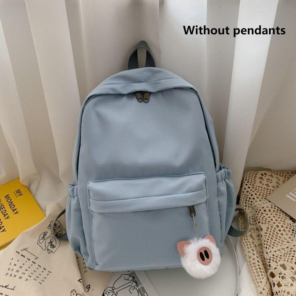 New Rabbit Ear Student Backpack Large Capacity Solid Color Women Backpack Adjustable Strap Lightweight Travel Bag Students