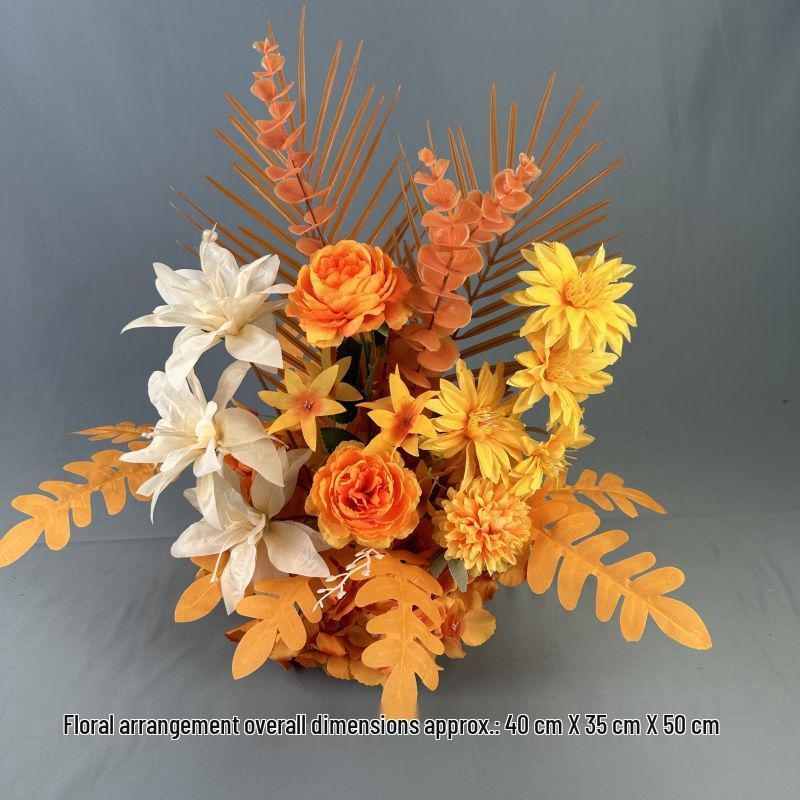 Mori Style Wedding Aisle Flower Row - Artificial Floral Decoration for T-Stage & Background