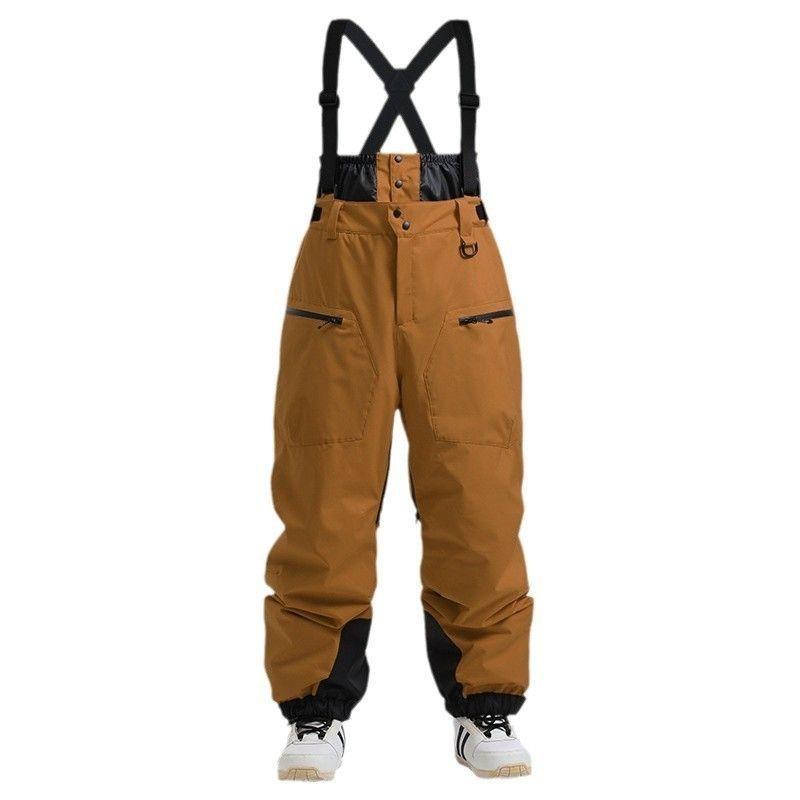 Unisex Insulated Ski Pants With Cotton Fill Waterproof Breathable Snowboarding Alpine Skiing