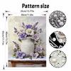 Purple Floral Vase Pearl Painting Set Pearl Art DIY Handmade Crafts Home Wall Decoration