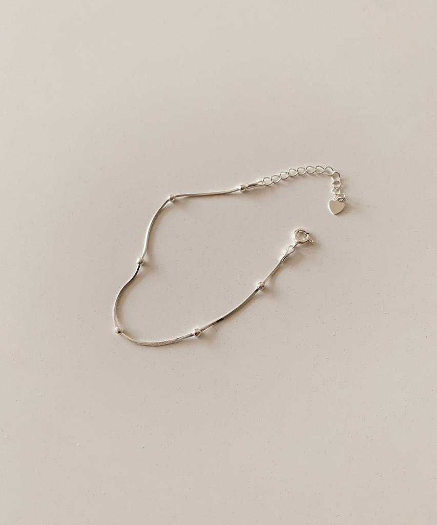 Code.H (Silver 925) Ball Snake Chain Bracelet