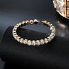 Single Row Luxury Full Diamond Bracelet Zircon Inlaid Claw Chain Bracelet Open Bracelet Jewelry