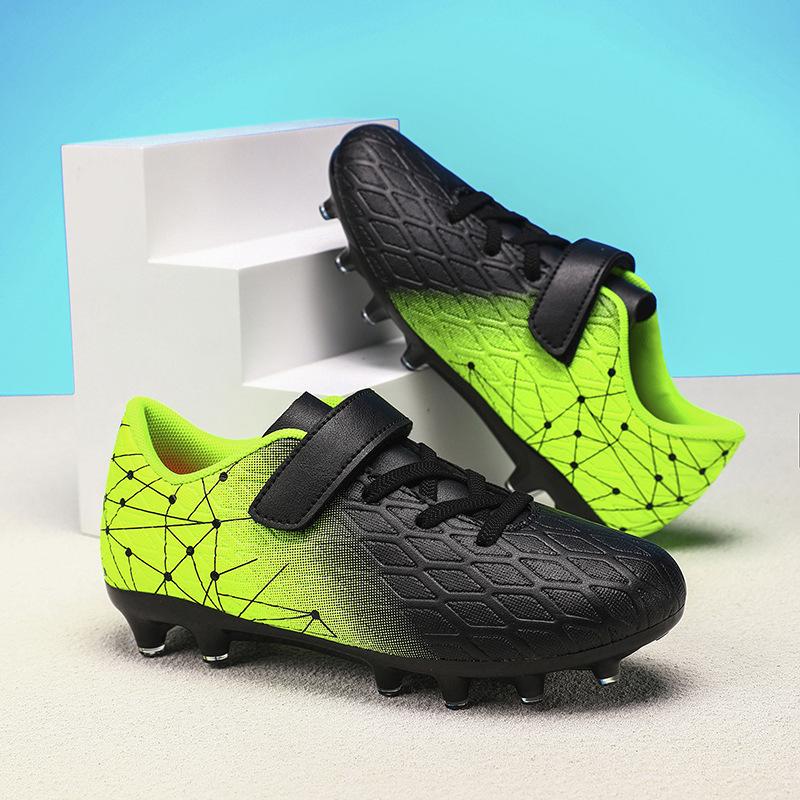 Football Shoes Shattered Nails Spikes Youth Velcro Children's Elementary School Sports Training Competition Shoes