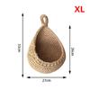 1PC Natural Rope Kitchen Hand Woven Storage Basket Home Wall Hanging Basket Vegetable Storage Baskets Potato Flower Fruit