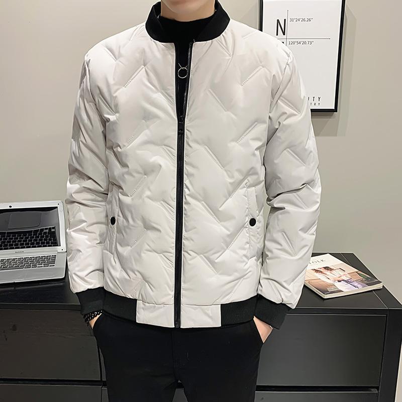 

Мужское осенне-зимнее парное пальто Мужская модная одежда новая куртка-парка со стойкой воротником Хлопковые куртки с подкладкой Тренды Новая дутая куртка 5XL белый