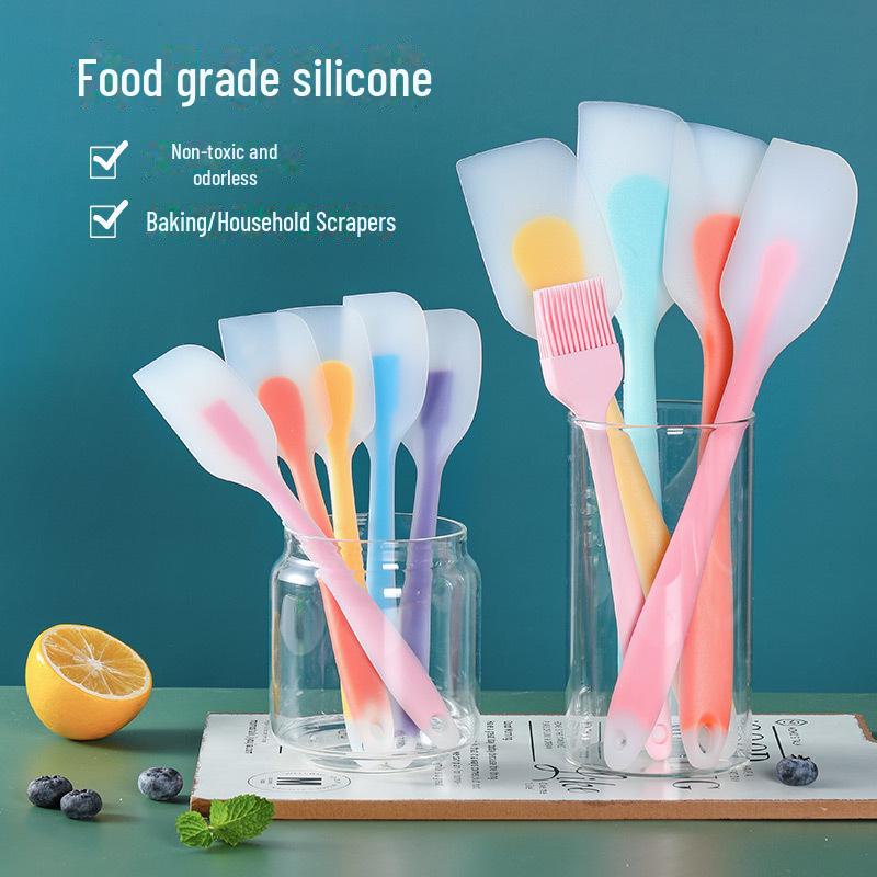 Silicone Scraper Baking Tool: Semi-Transparent Cake, Cream, and Jam Spatula