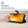 Leather Wallet Phone Cover with Sunflower Imprint for a Certain Brand's A5 Pro 5G - Red with Wrist Strap