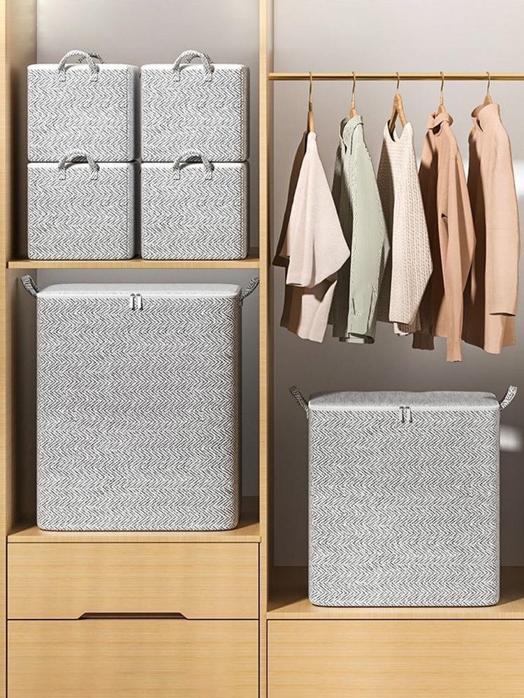 1pc Household Large Capacity Storage Bag Non-woven Material, Closet Wardrobe Organizer Can Be Used For Quilt Clothing, Toys