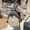 Zaino nuovo ins squalo peluche zaino carino piccolo pinguino cartone animato zaino divertente studente versatile ragazza zaino scolastico