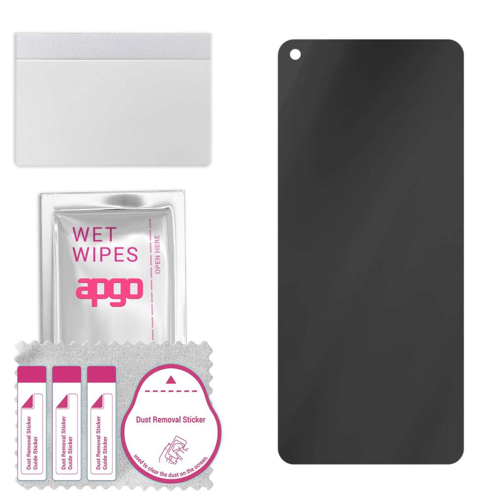 apgo Vetro protettivo ibrido opaco per la privacy compatibile con Oppo K9x, nano vetro flessibile, ottimo sostituto del vetro temperato, resistente ai graffi, ful