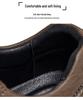 Plus Size Men's Leather Shoes: Comfortable, Soft Sole, Wide Round Toe Casual Shoes for Spring.