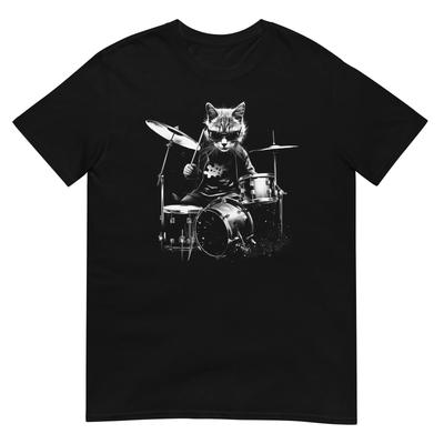 Katzen T-Shirt Schlagzeuger Tee Kätzchen Katzen Liebhaber Haustier T-Shirt Unisex Design