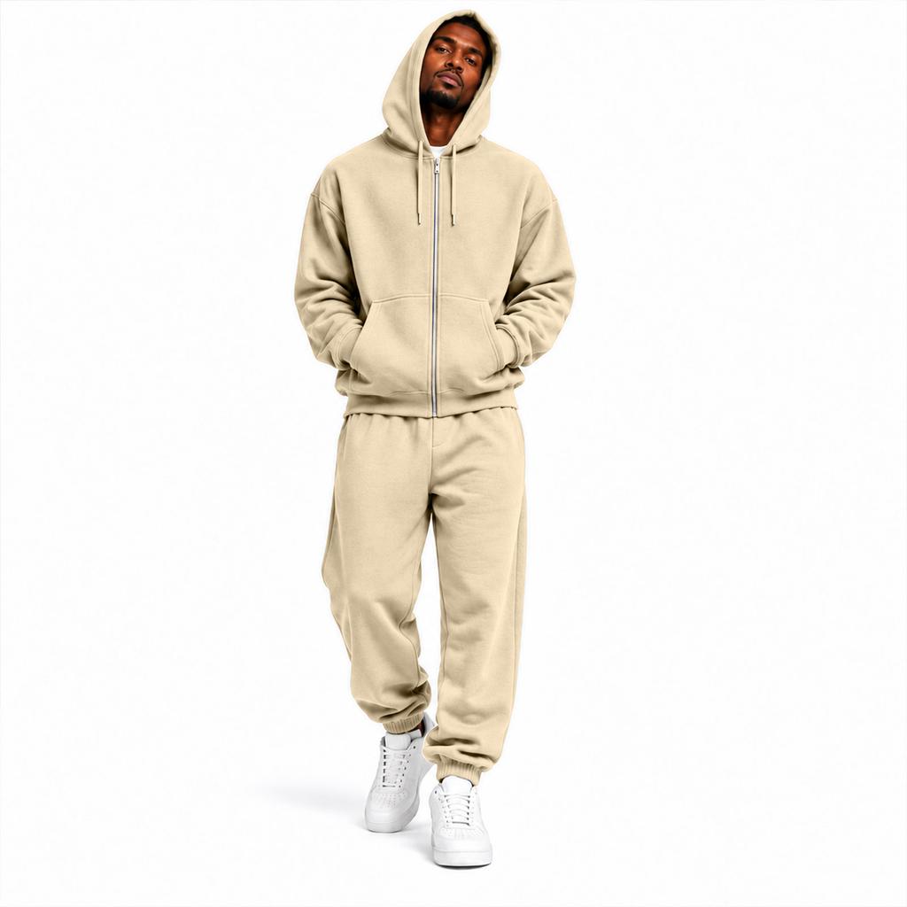 Unisex Kapuzenpullover und Jogginghose Zweiteiliges Trainingsanzug-Set