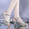 Summer High Heels Sandals Women Heeled Shoes Peep toe Fashion Brand Women Sandals Casual Lady Heels 6cm Gold Silver