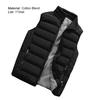 Men Vest Coat Waterproof Padded Thick Stand Collar Winter Waistcoat for Daily Wear